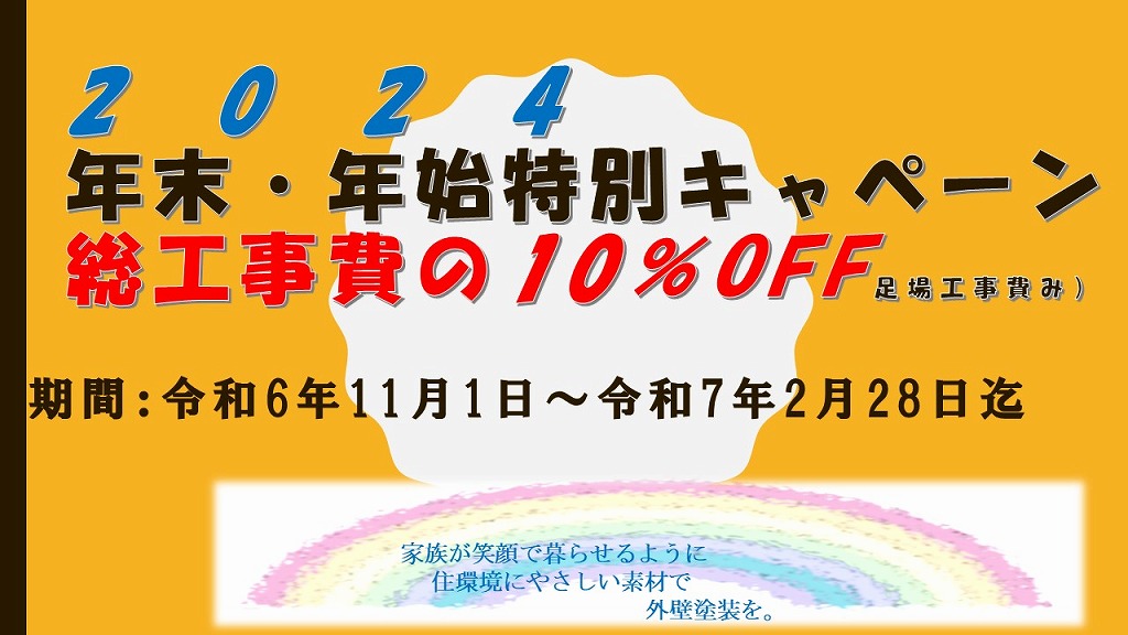 キャンペーン　年末年始10％OFFのイメージ